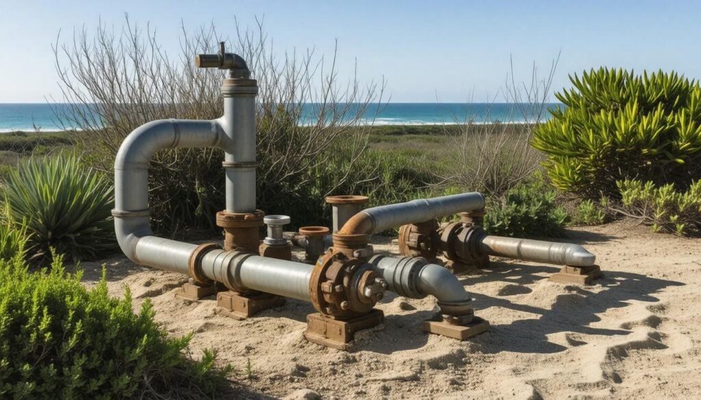 Salt air plumbing damage on a North Myrtle Beach oceanfront property