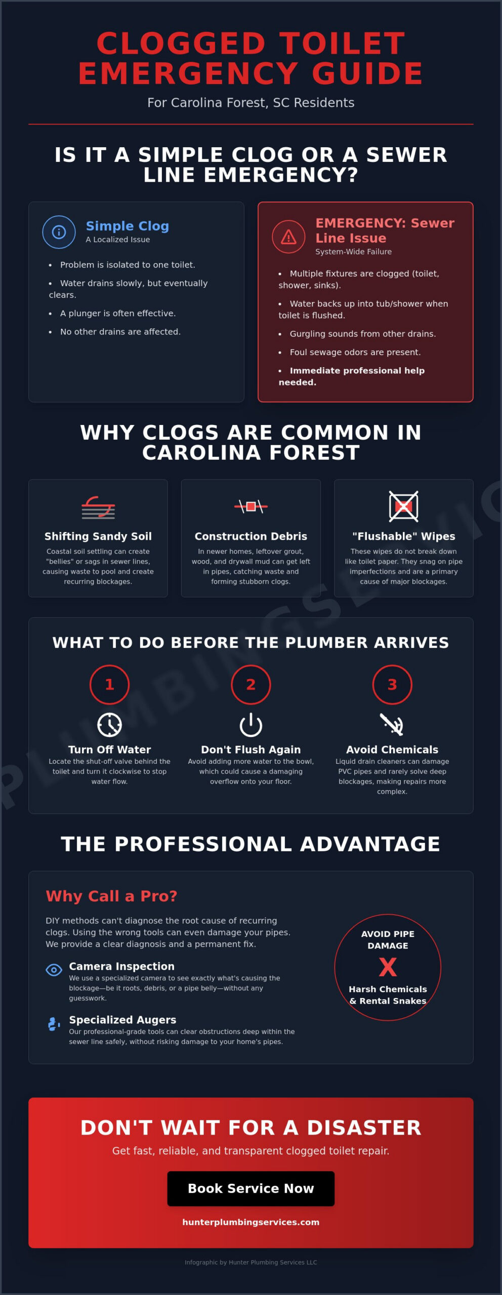 Clogged Toilet Repair in Carolina Forest, SC: Fast, Reliable Solutions