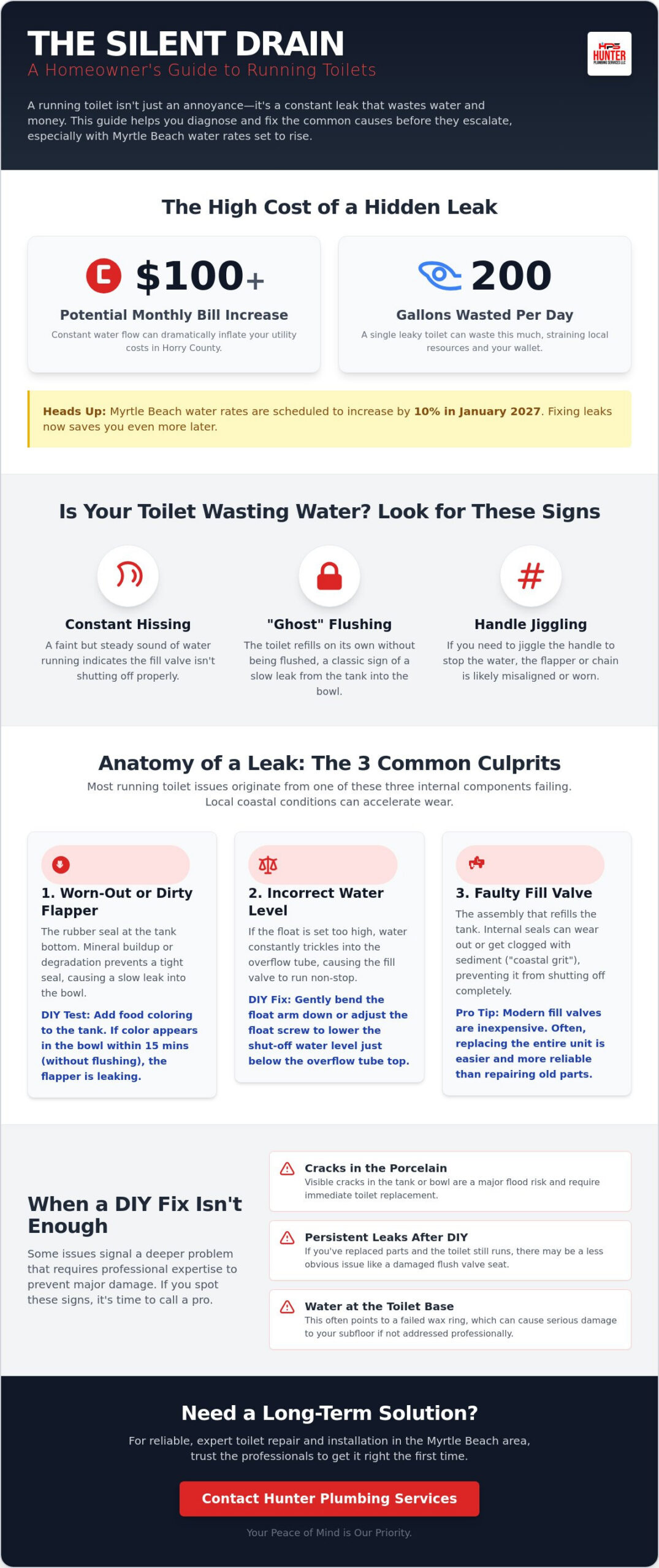 How to Fix a Running Toilet in Myrtle Beach: DIY Tips & Pro Solutions